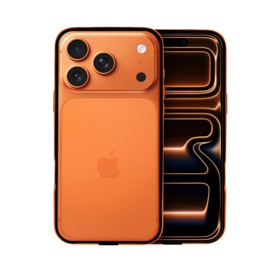 Bumper do iPhone 17 Pro Max, Metal Slim, metalowa ramka ochronna, pomarańczowy (9)