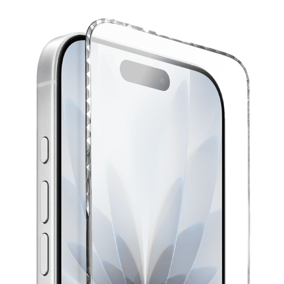 Diamond Cut, twarde szkło z ozdobną diamentową ramką do iPhone 17, srebrne, nowe (5)