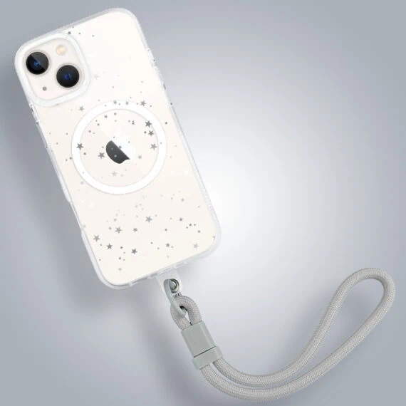 Etui do iPhone 13 z MagSafe, srebrne gwiazdki, przeźroczyste (4)