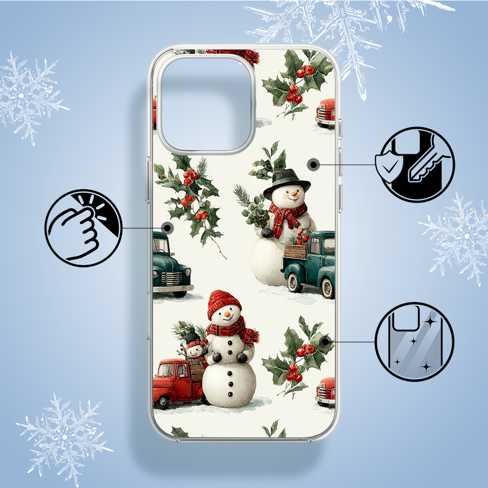 Etui do iPhone 14 Pro z MagSafe, Przytulne święta, Zimowe miasteczko1