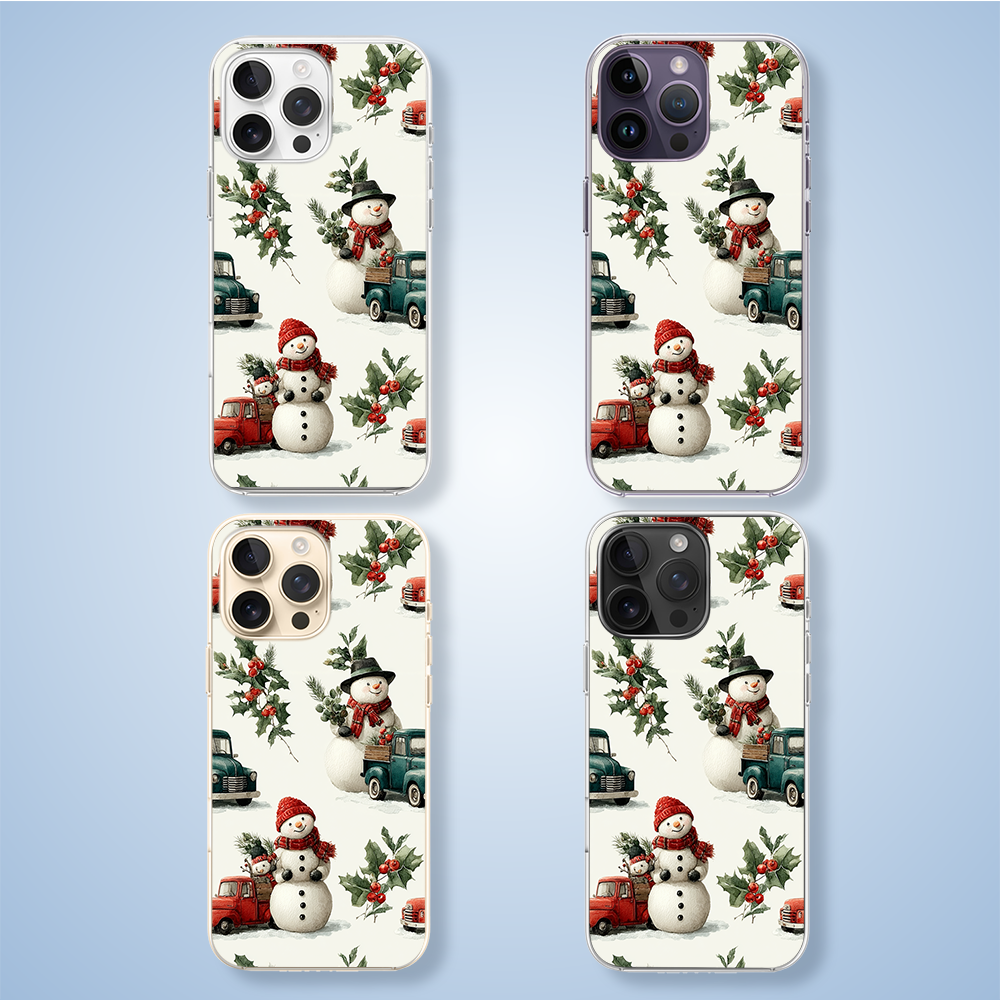 Etui do iPhone 14 Pro z MagSafe, Przytulne święta, Zimowe miasteczko2