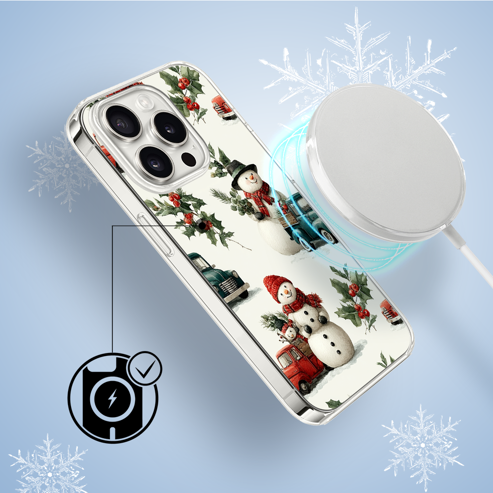 Etui do iPhone 14 Pro z MagSafe, Przytulne święta, Zimowe miasteczko3