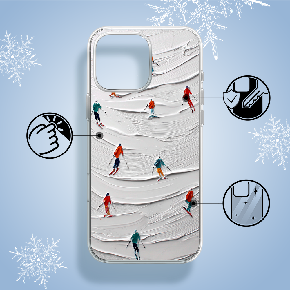 Etui do iPhone 14 Pro z MagSafe, Zimowa Magia, Narciarski obraz1