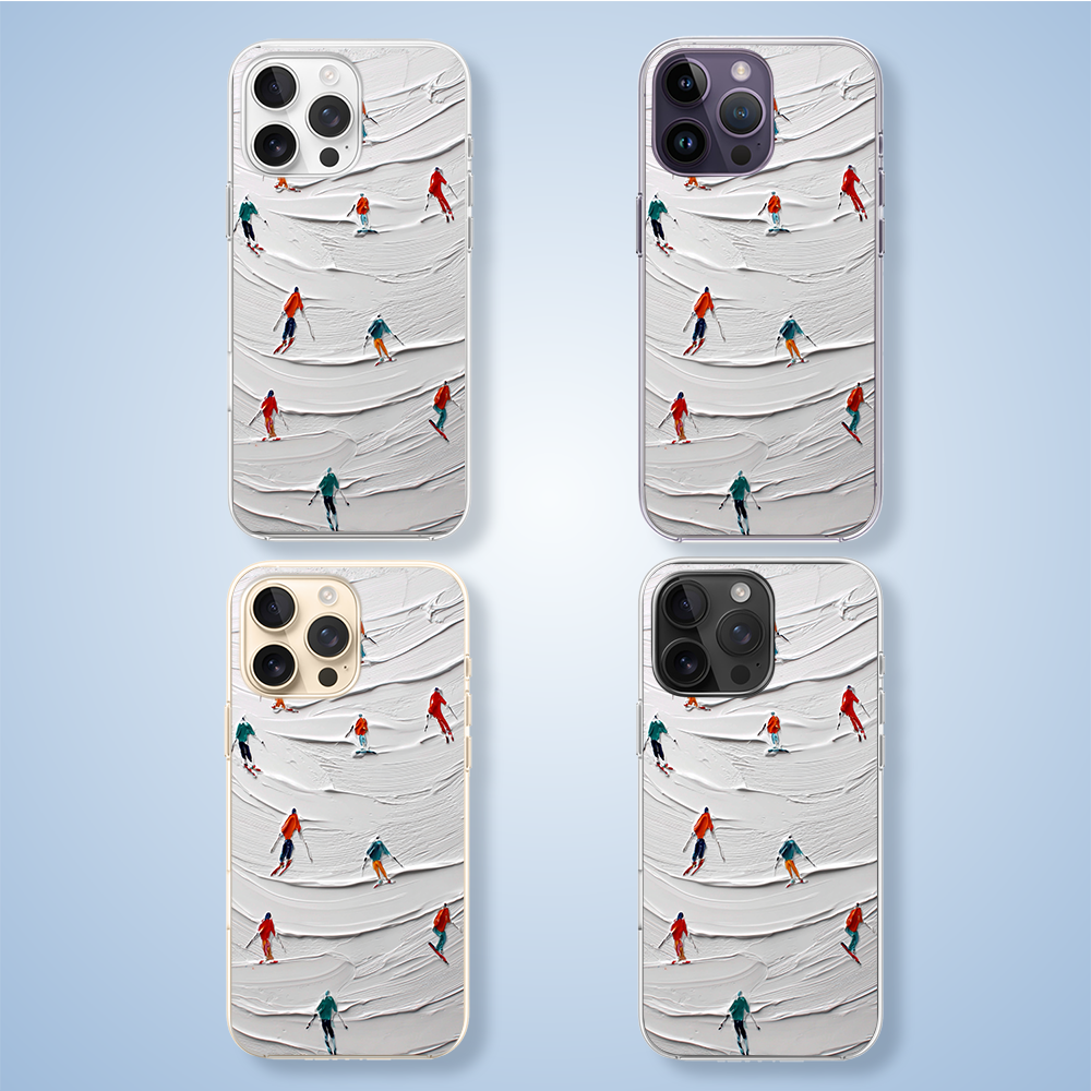 Etui do iPhone 14 Pro z MagSafe, Zimowa Magia, Narciarski obraz2