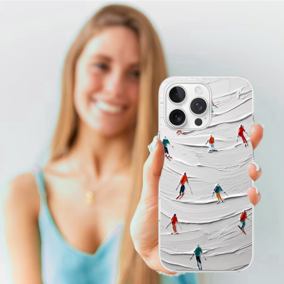 Etui do iPhone 14 Pro z MagSafe, Zimowa Magia, Narciarski obraz4