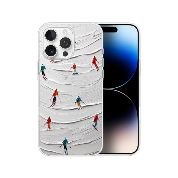 Etui do iPhone 14 Pro z MagSafe, Zimowa Magia, Narciarski obraz7