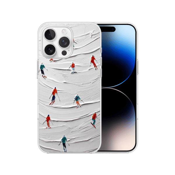 Etui do iPhone 14 Pro Max z MagSafe, Zimowa Magia, Narciarski obraz