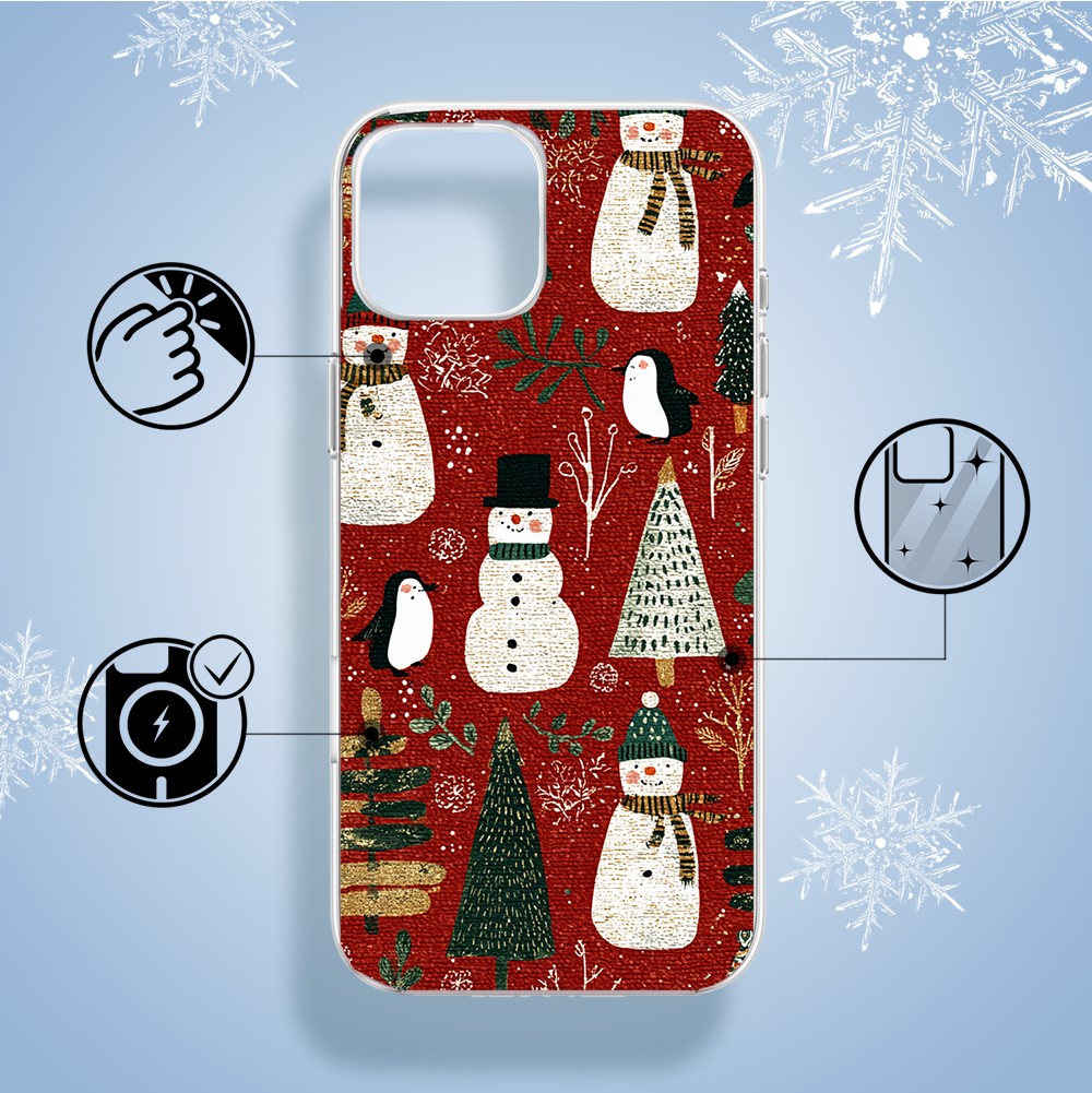 Etui do iPhone 14 z MagSafe, Przytulne święta, Rustykalna świąteczna kraina1