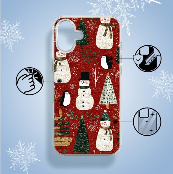 Etui do iPhone 16 z MagSafe, Przytulne święta, Rustykalna świąteczna kraina2