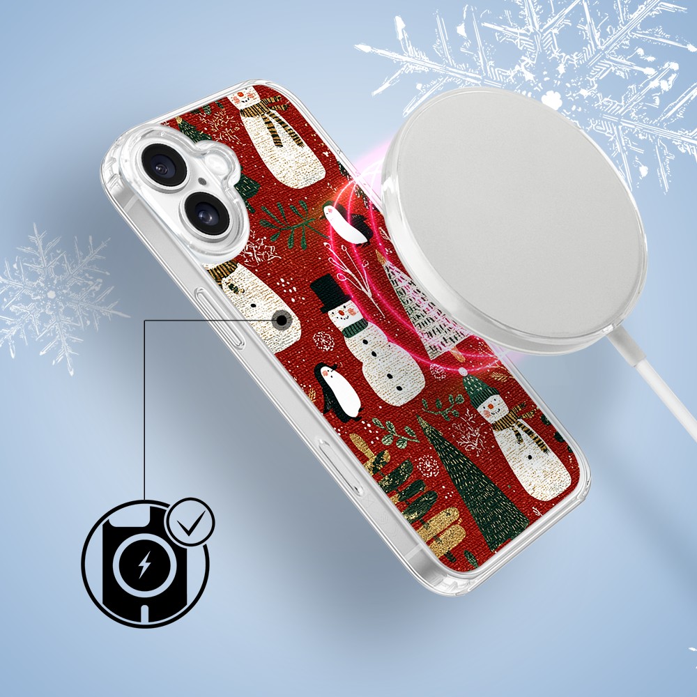 Etui do iPhone 16 z MagSafe, Przytulne święta, Rustykalna świąteczna kraina4