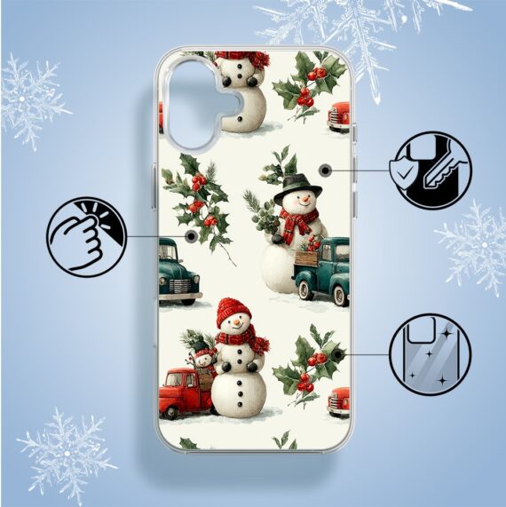 Etui do iPhone 16 z MagSafe, Przytulne święta, Zimowe miasteczko2