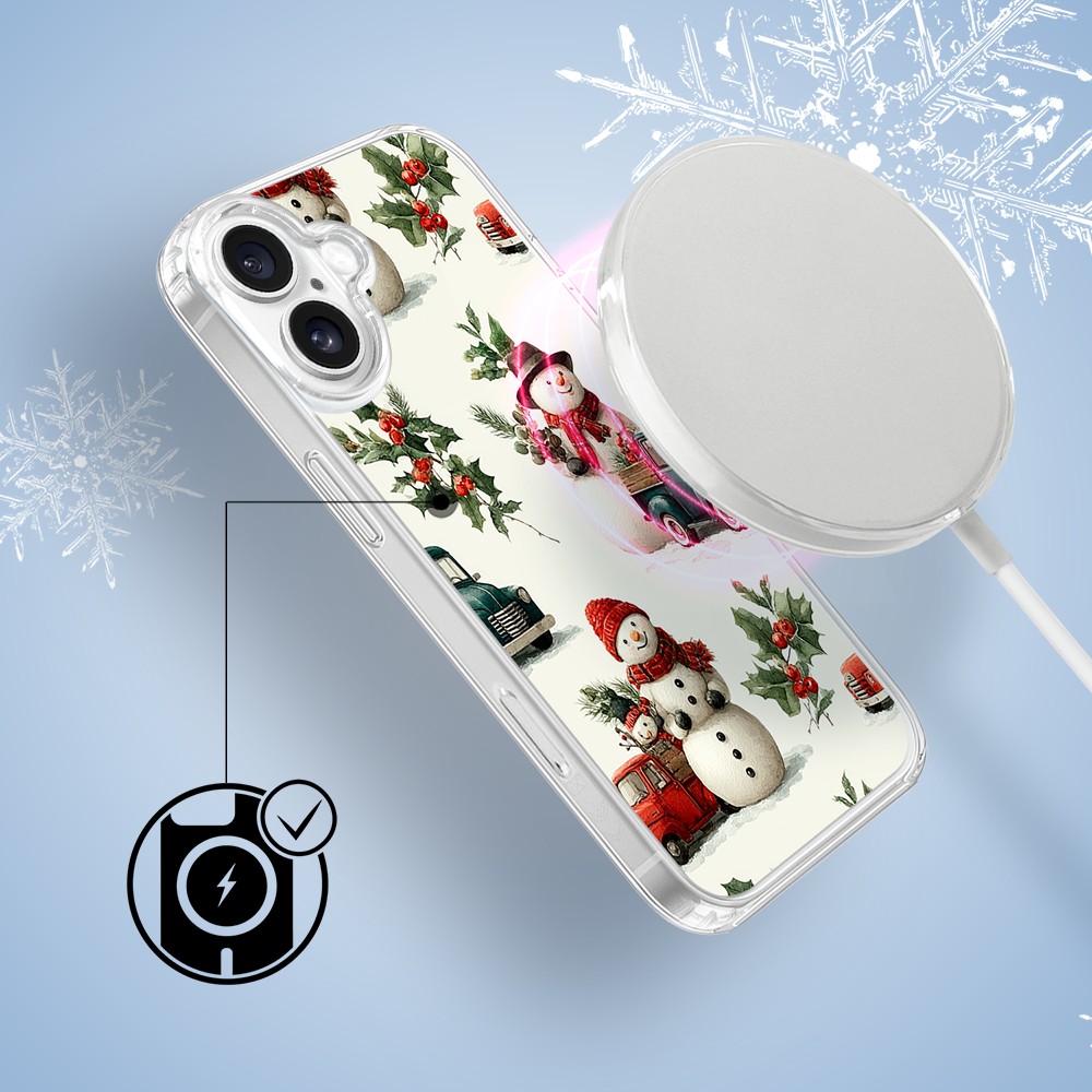 Etui do iPhone 16 z MagSafe, Przytulne święta, Zimowe miasteczko4
