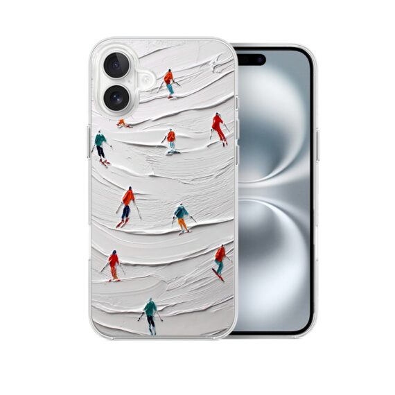Etui do iPhone 16 z MagSafe, Zimowa Magia, Narciarski obraz1