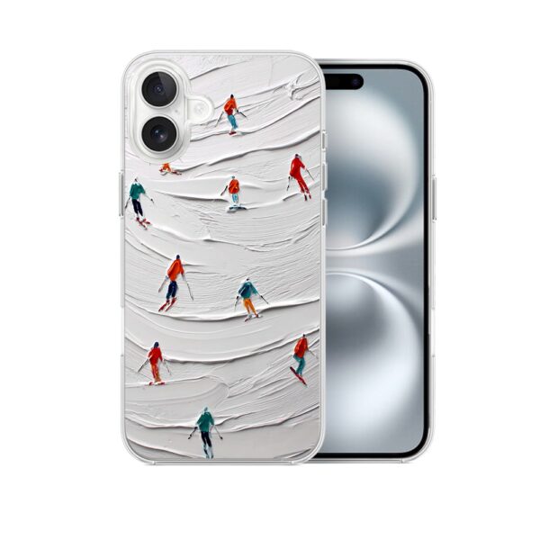 Etui do iPhone 16 Plus z MagSafe, Zimowa Magia, Narciarski obraz