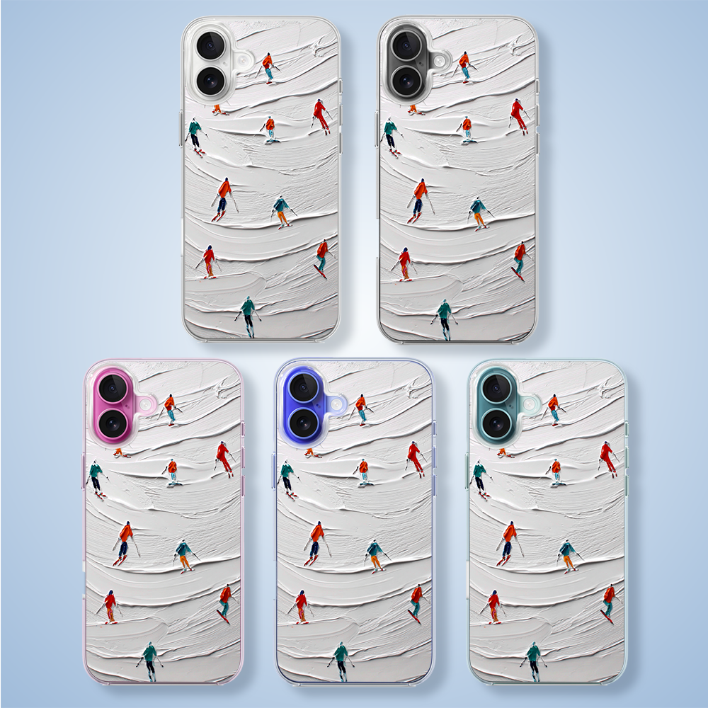 Etui do iPhone 16 z MagSafe, Zimowa Magia, Narciarski obraz3