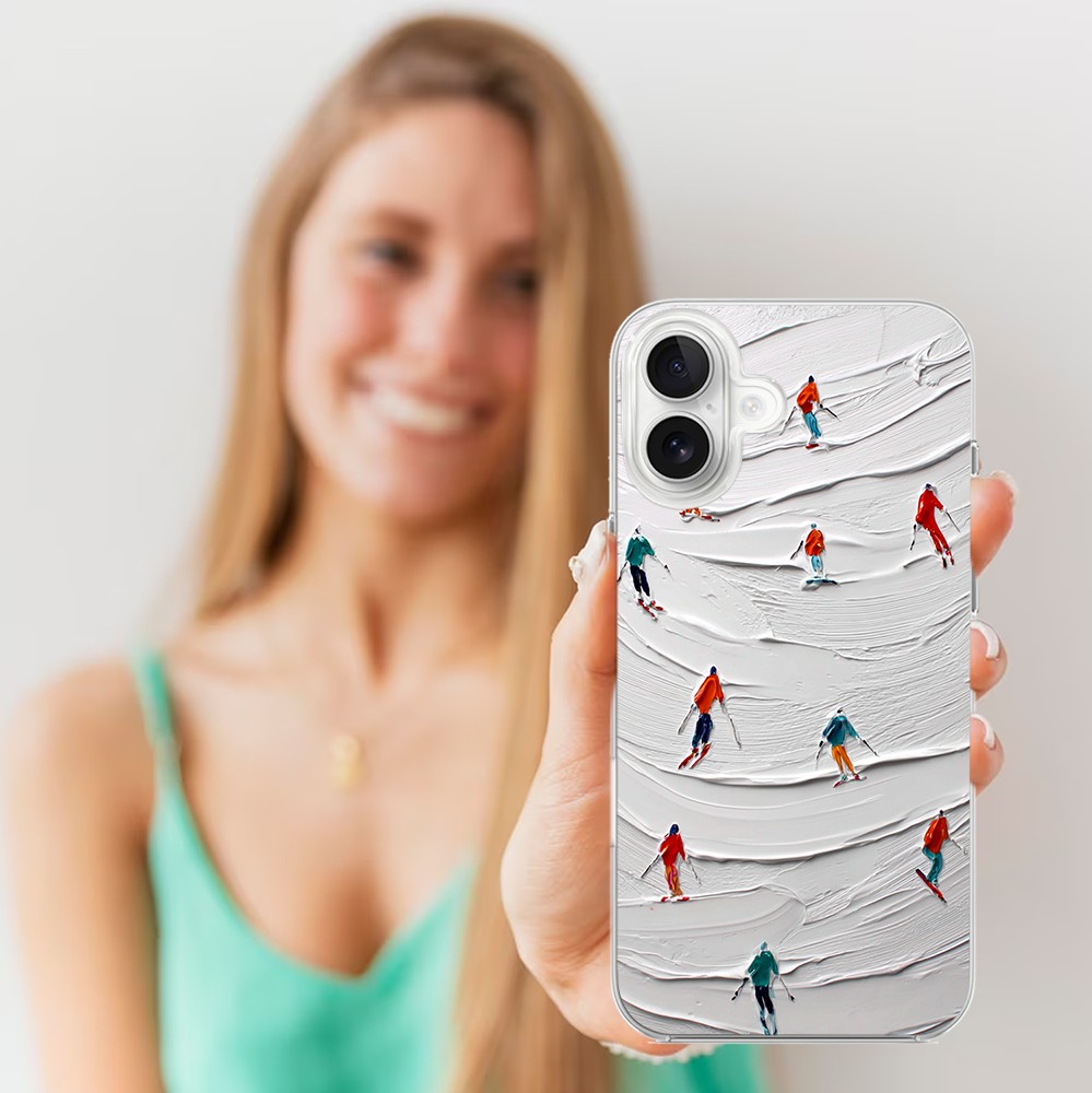 Etui do iPhone 16 z MagSafe, Zimowa Magia, Narciarski obraz5