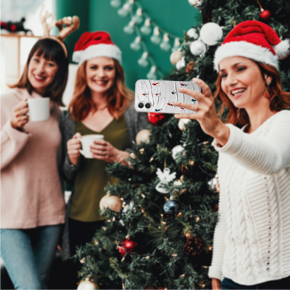 Etui do iPhone 16 z MagSafe, Zimowa Magia, Narciarski obraz6