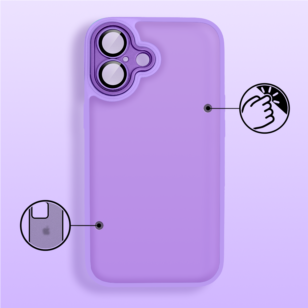 Etui do iPhone 17 Color Flush, z osłoną aparatu, fioletowe (5)