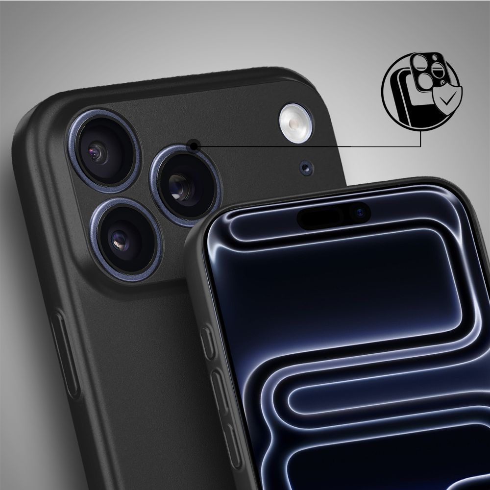 Etui do iPhone 17 Pro Skin Matt satynowe ultra cienkie, czarne (2)