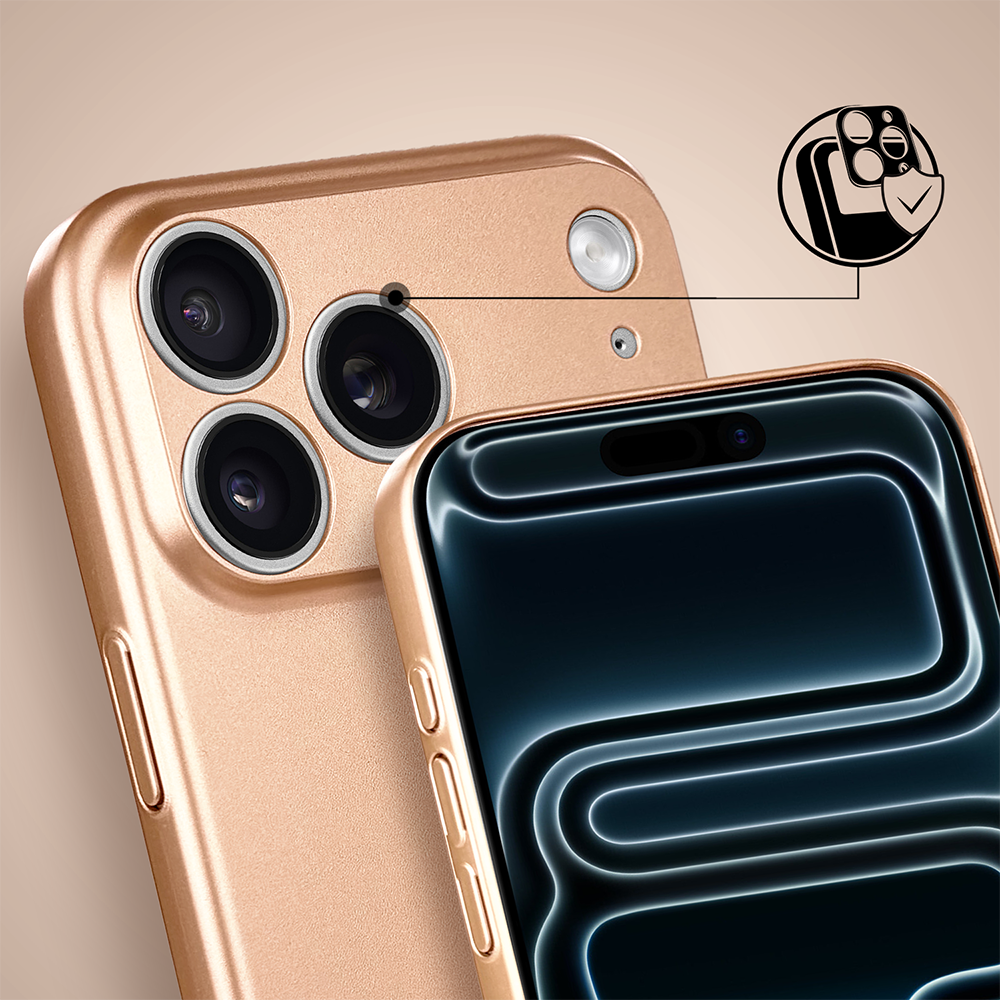 Etui do iPhone 17 Pro Skin Matt satynowe ultra cienkie, złote (2)
