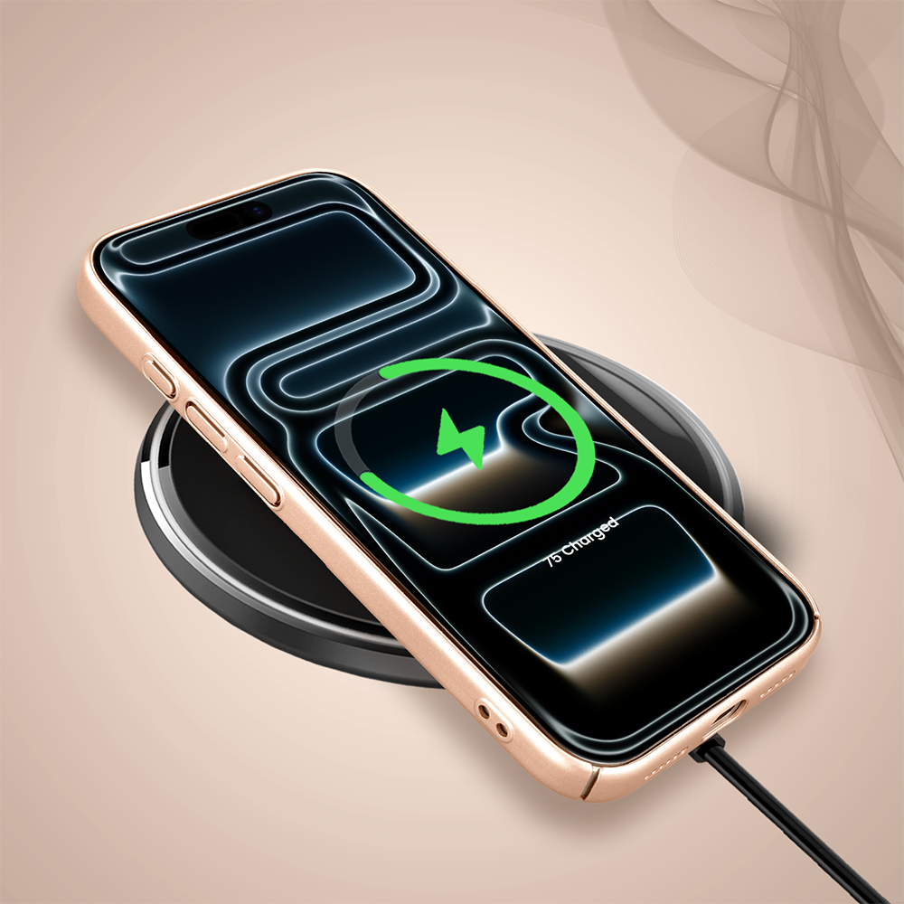 Etui do iPhone 17 Pro Skin Matt satynowe ultra cienkie, złote (4)