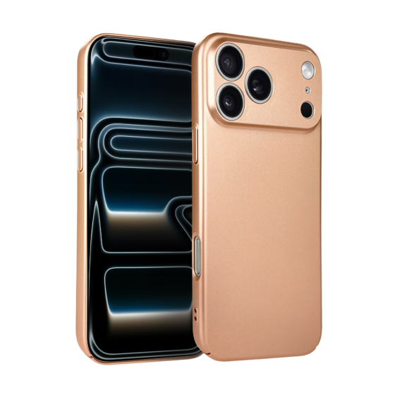 Etui do iPhone 17 Pro Skin Matt satynowe ultra cienkie, złote (7)