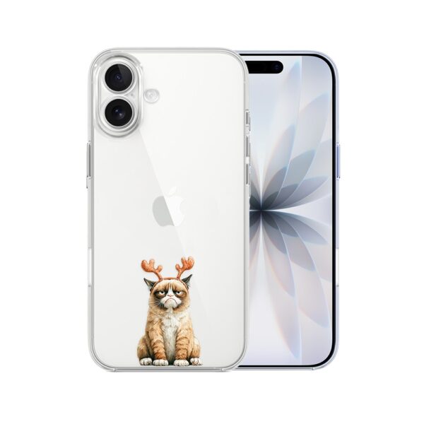 Etui do iPhone 17, Przytulne święta, Kot który nie chciał być reniferem, przeźroczyste