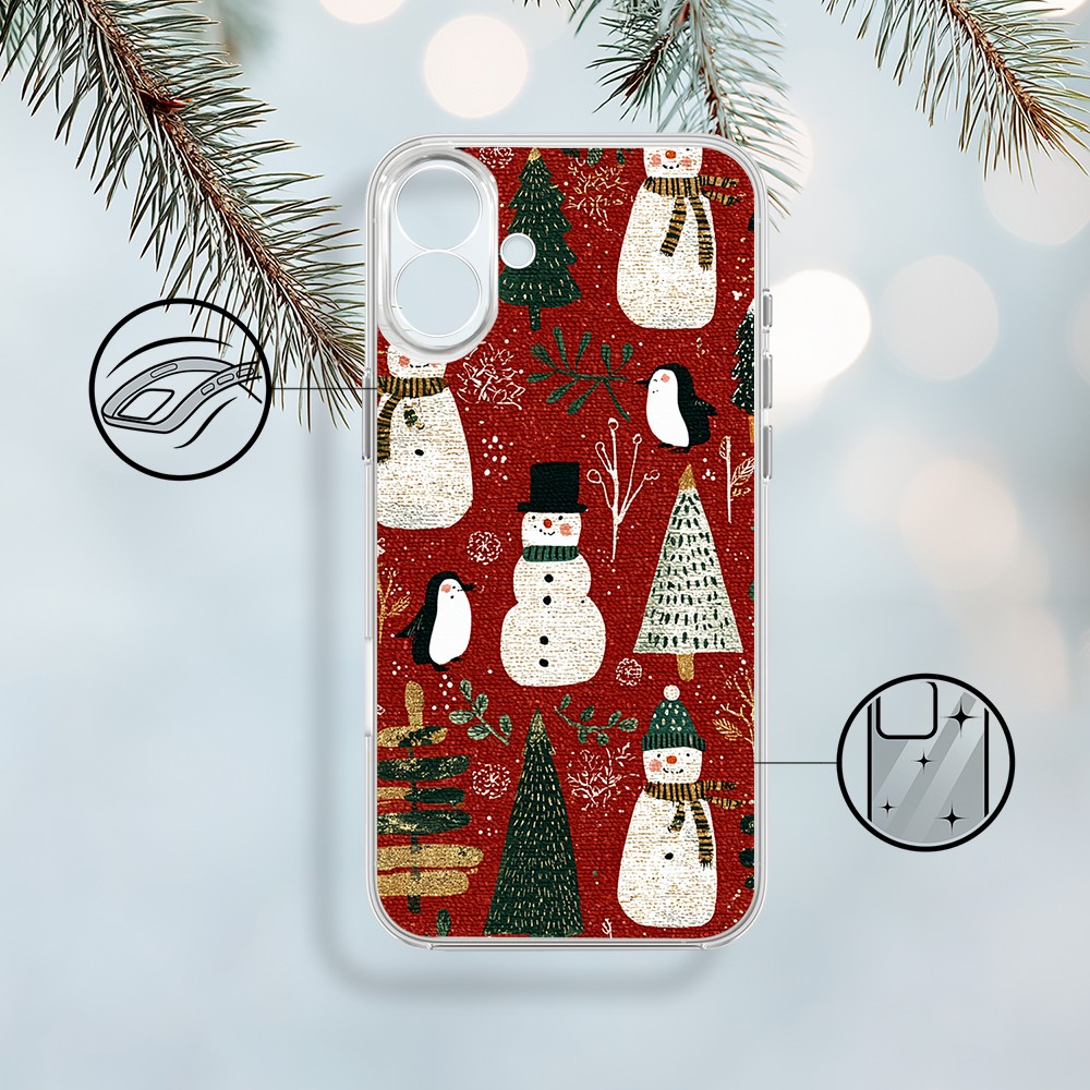 Etui do iPhone 17, Przytulne święta, Rustykalna świąteczna kraina (5)