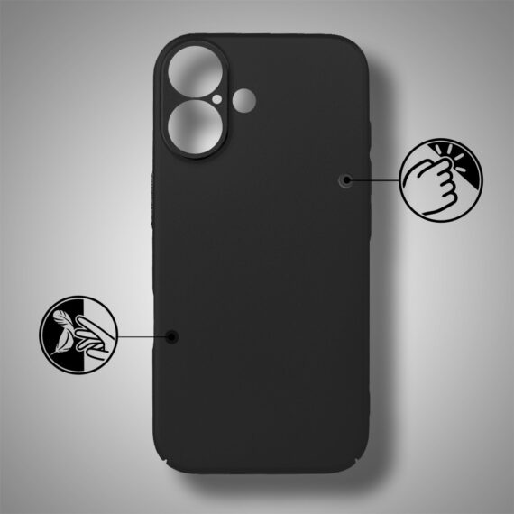 Etui do iPhone 17 Skin Matt satynowe ultra cienkie, czarne - nowe (8)