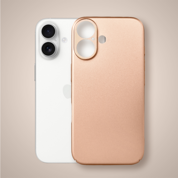 Etui do iPhone 17 Skin Matt satynowe ultra cienkie, złote (2)