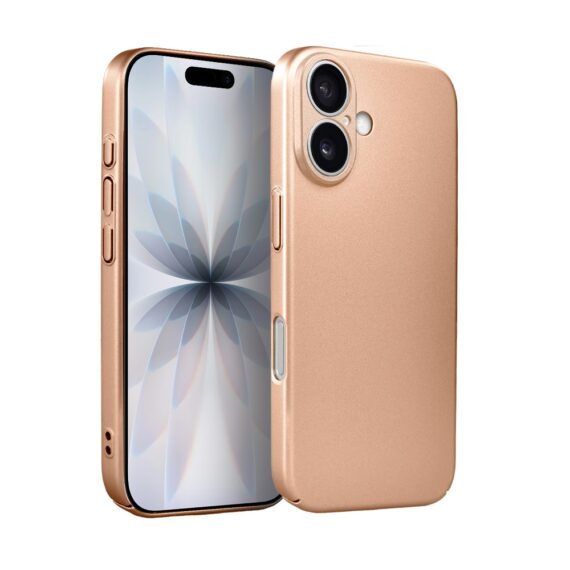 Etui do iPhone 17 Skin Matt satynowe ultra cienkie, złote (7)