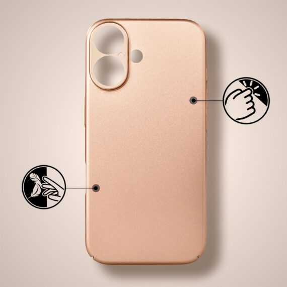 Etui do iPhone 17 Skin Matt satynowe ultra cienkie, złote (9)