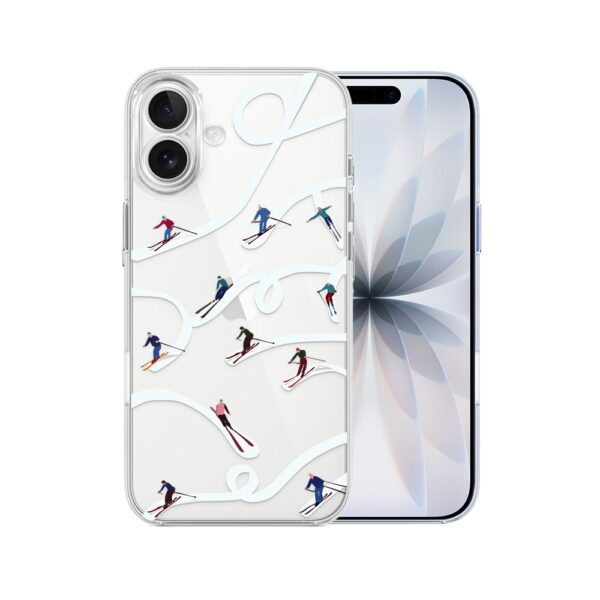 Etui do iPhone 17, Zimowa Magia, Narciarskie wiraże, przeźroczyste