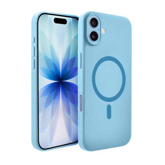 Etui do iPhone 17, silikonowe z MagSafe, mikrofibra soft touch z osłoną na aparat, jas (8)