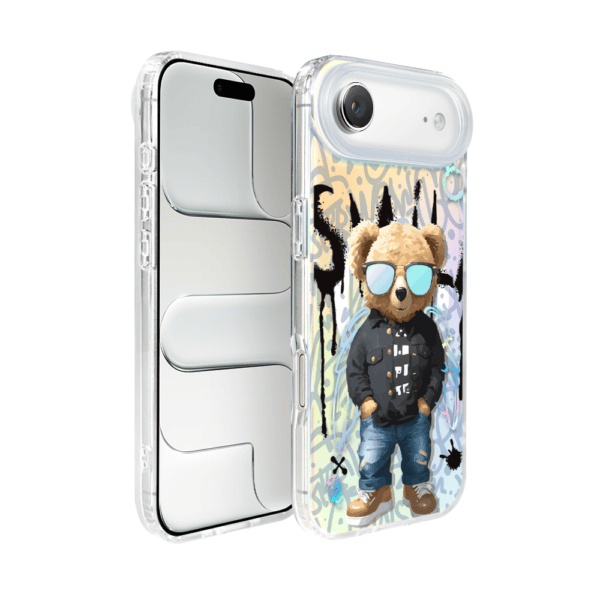 Etui do iPhone Air MagSafe Bear With Me, Graffiti Boy, artystyczny miś, zmieniające kolor