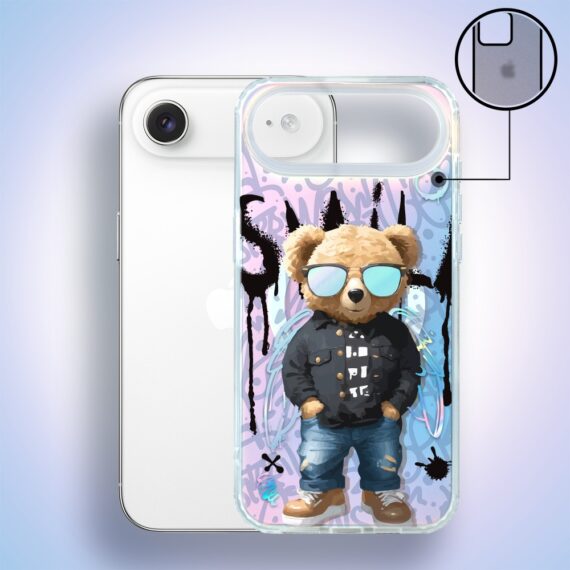 Etui do iPhone Air MagSafe Bear With Me, Graffiti Boy, artystyczny miś, zmieniające kolor (6)