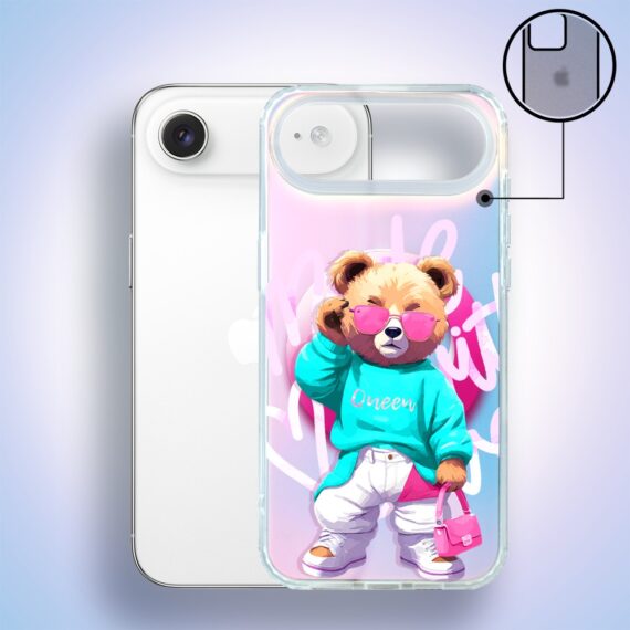 Etui do iPhone Air MagSafe Bear With Me, Pink Queen, stylowy miś, zmieniające kolor (6)