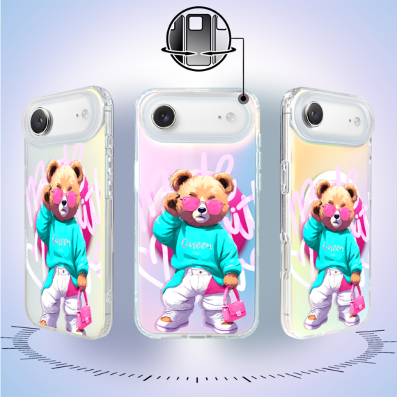 Etui do iPhone Air MagSafe Bear With Me, Pink Queen, stylowy miś, zmieniające kolor (7)