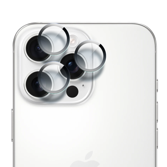 Szklana osłona obiektywów, hybrydowa osłona aparatu do iPhone 15 Pro, przeźroczysta (1)