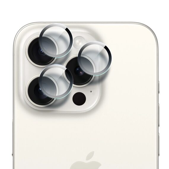 Szklana osłona obiektywów, hybrydowa osłona aparatu do iPhone 16 Pro Max, przeźroczysta (5)