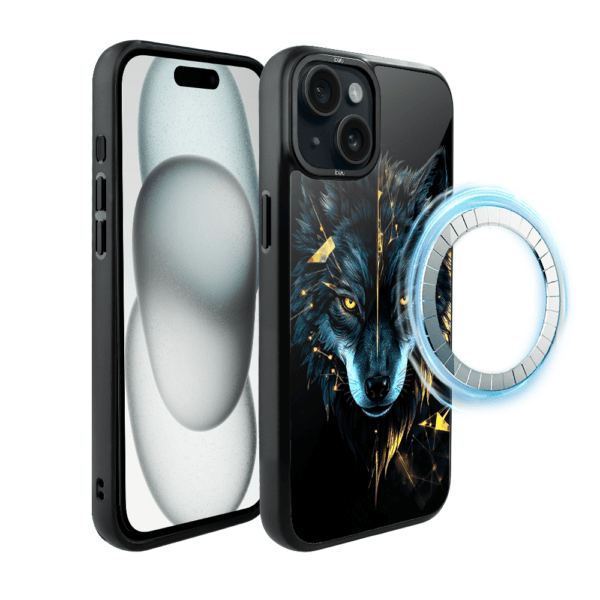 Etui do iPhone 15 Plus IBIZU DropGuard Matt z MagSafe, Wilki, Wilk mocy