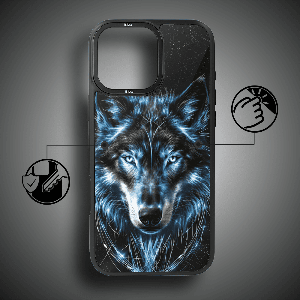 Etui do iPhone 15 Pro Max IBIZU DropGuard Matt z MagSafe, Wilki, Lodowy wilk (4)