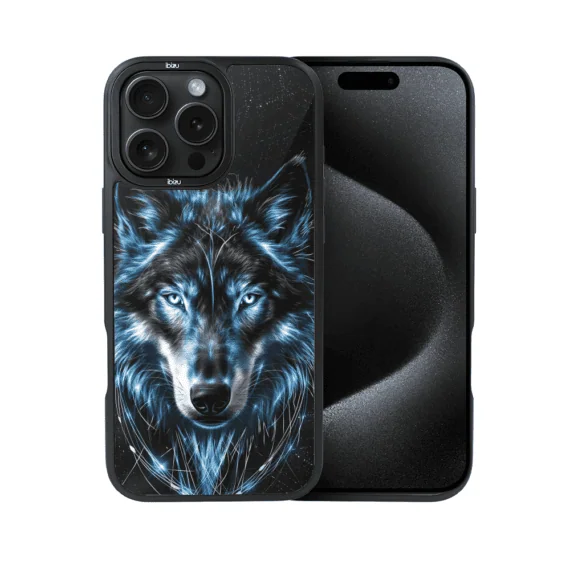 Etui do iPhone 15 Pro Max IBIZU DropGuard Matt z MagSafe, Wilki, Lodowy wilk (5)