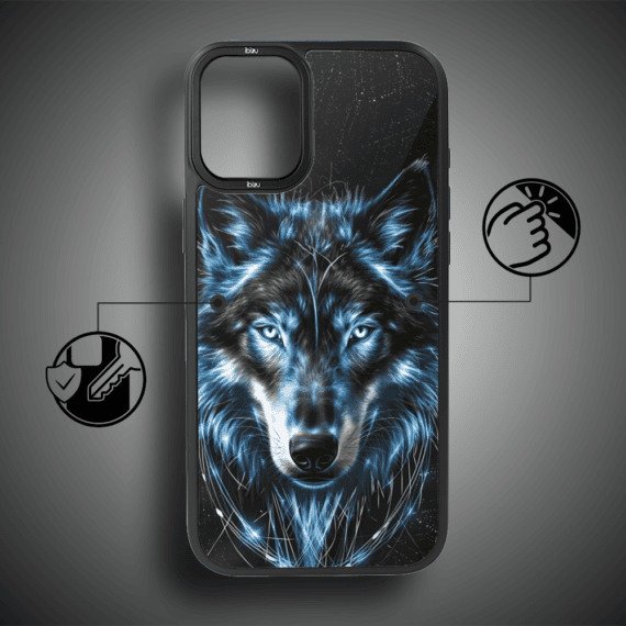 Etui do iPhone 16 IBIZU DropGuard Matt z MagSafe, Wilki, Lodowy wilk (3)