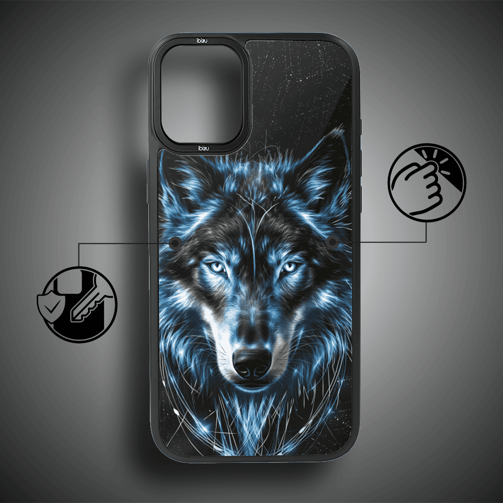Etui do iPhone 16 IBIZU DropGuard Matt z MagSafe, Wilki, Lodowy wilk (3)