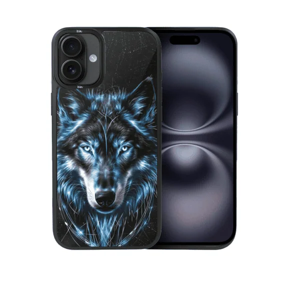 Etui do iPhone 16 IBIZU DropGuard Matt z MagSafe, Wilki, Lodowy wilk (4)