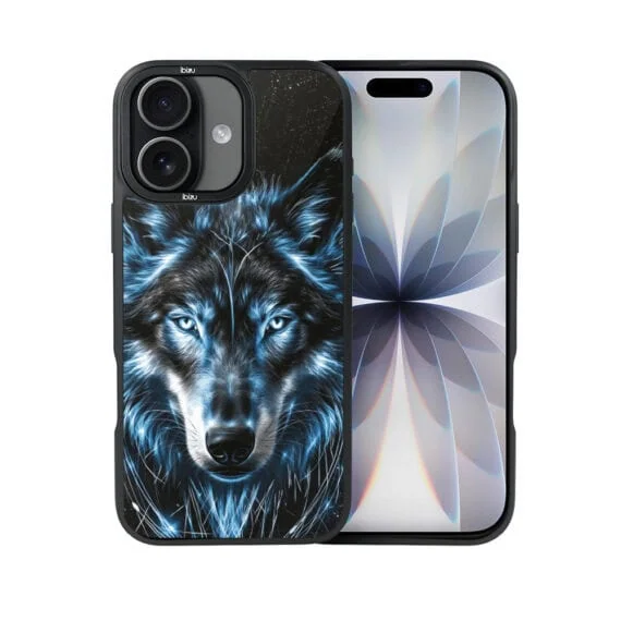 Etui do iPhone 17 IBIZU DropGuard Matt z MagSafe, Wilki, Lodowy wilk (4)
