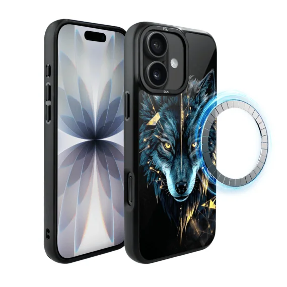 Etui do iPhone 17 IBIZU DropGuard Matt z MagSafe, Wilki, Wilk mocy (2)