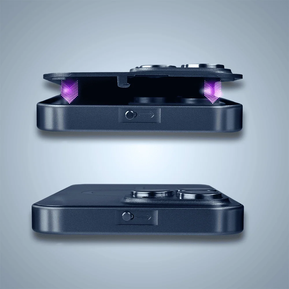 Etui do iPhone 17 Pro Metal Solid MagSafe, pełny tył z metalową ramką i osłoną aparatu, granatowe (5)