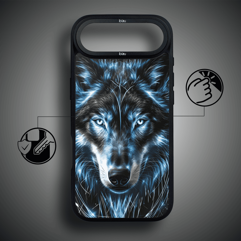 Etui do iPhone Air IBIZU DropGuard Matt z MagSafe, Wilki, Lodowy wilk (1)